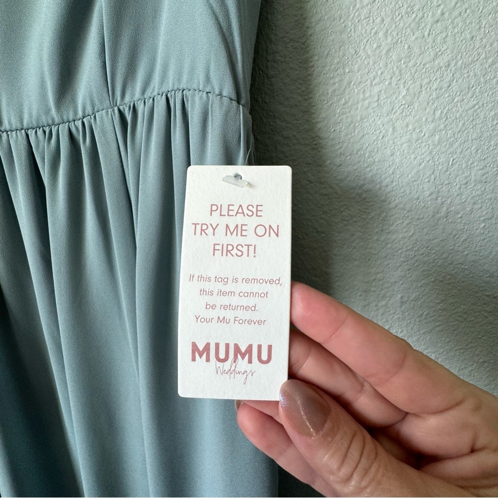 Show Me Your Mumu Small Silver Sage June Maxi, Prom, Bridesmaid, Maternity New - Picture 7 of 16